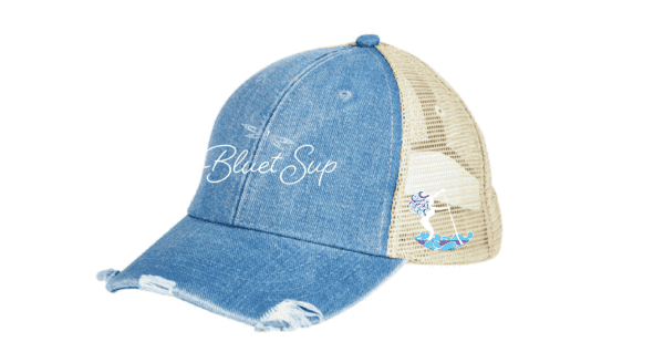 Bluet SUP distressed denim hat